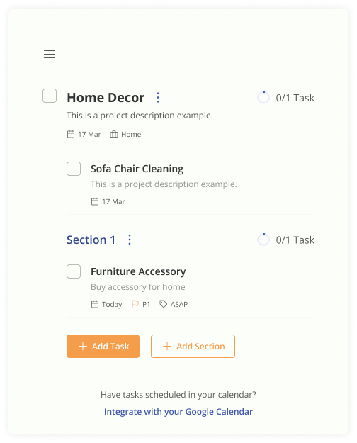 Browser extension — adding a new task